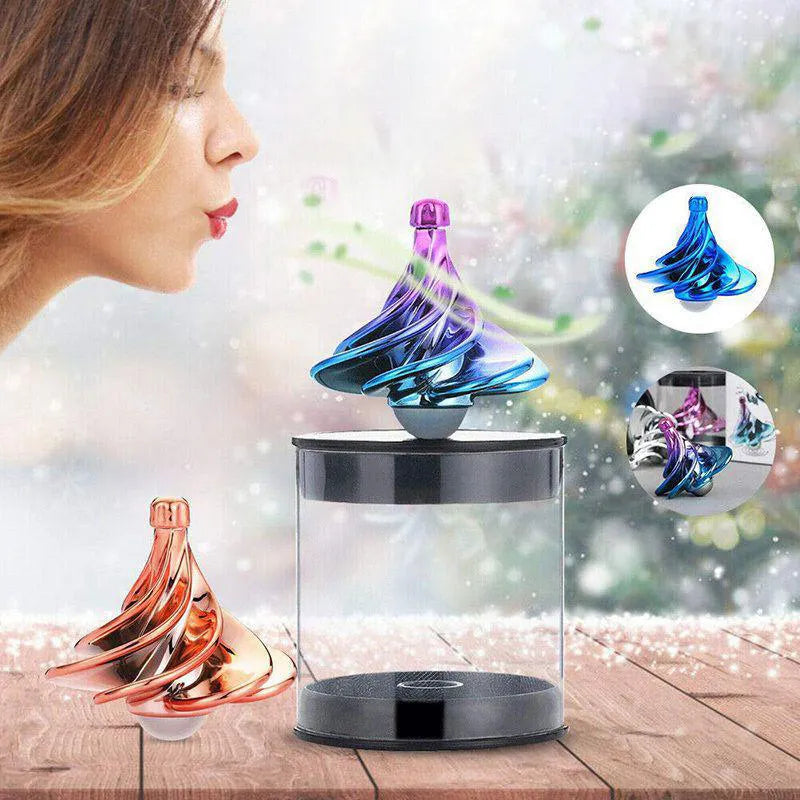 Funny Desk Wind BlowingToy Rotating Pocket Toy Fidget Kinetic Spinner