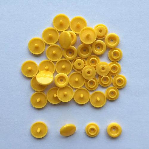 50 Sets Round Snaps Buttons For Bib T5 Plastic Press Button Fastener