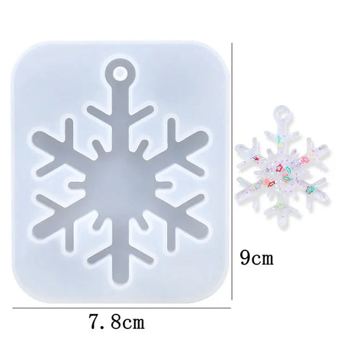 Snowflake Epoxy Resin Mould Casting Tools Silicone Snowflake Mold