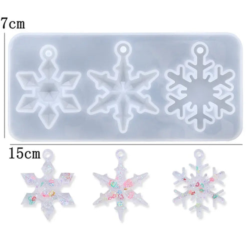 Snowflake Epoxy Resin Mould Casting Tools Silicone Snowflake Mold