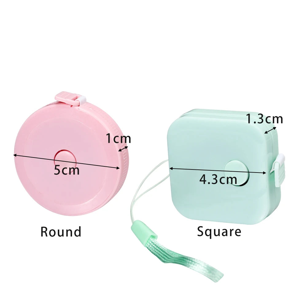 150cm/60" Mini Measure Plastic Ruler Roll Tape Accurate Measurement