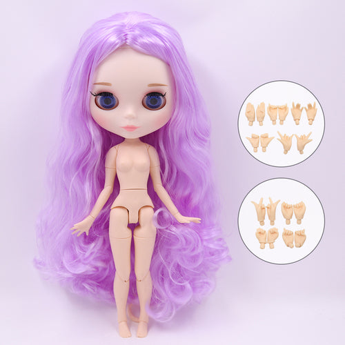 ICY DBS blyth doll 1/6 bjd toy joint body white skin shiny face 30cm