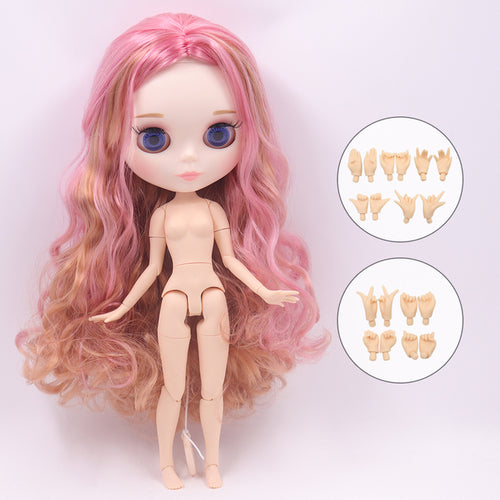 ICY DBS blyth doll 1/6 bjd toy joint body white skin shiny face 30cm