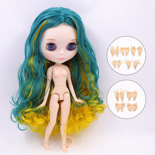 ICY DBS blyth doll 1/6 bjd toy joint body white skin shiny face 30cm