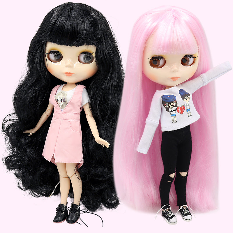 ICY DBS blyth doll 1/6 bjd toy joint body white skin shiny face 30cm