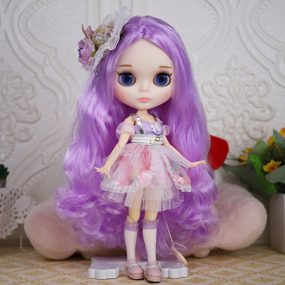 ICY DBS blyth doll 1/6 bjd toy joint body white skin shiny face 30cm
