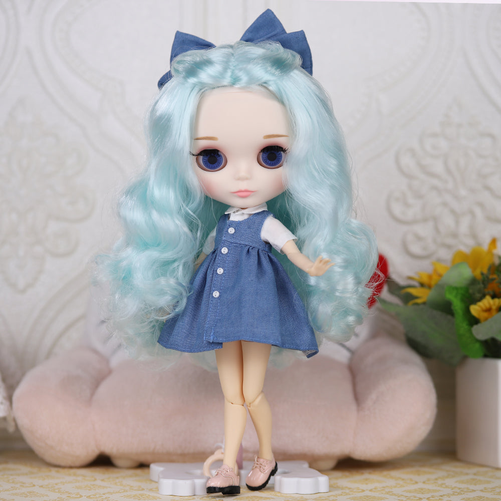 ICY DBS blyth doll 1/6 bjd toy joint body white skin shiny face 30cm