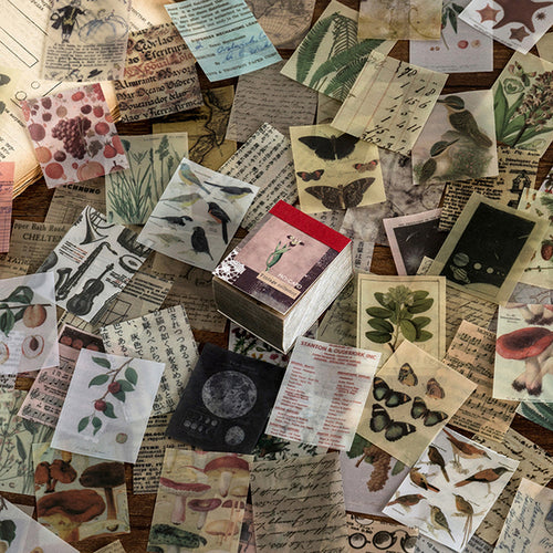 Journamm 50-366pcs Craft Vintage Scrapbooking Paper Kawaii Art Junk