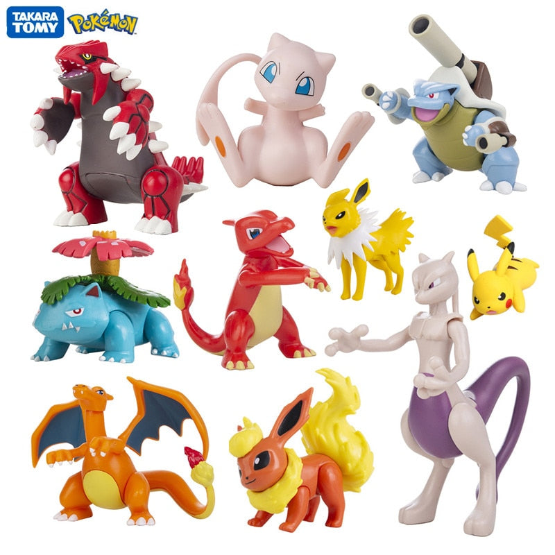 Pokemon 4-13cm New Cartoons Movie Anime Figure Pikachu Mewtwo