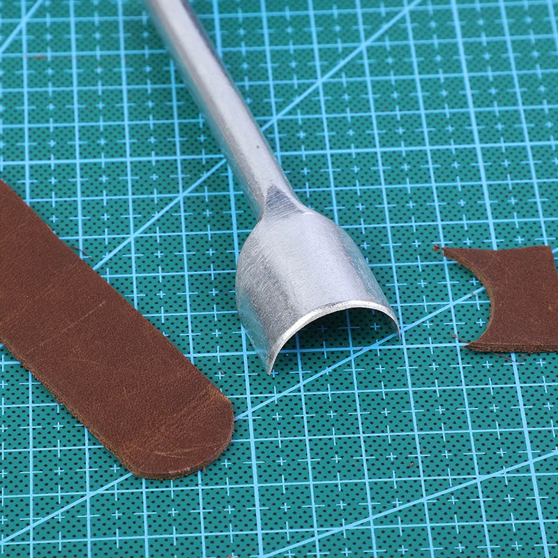 KRABALL 3-50mm Leather Cutter Half Round Punch DIY Leather Cowhide