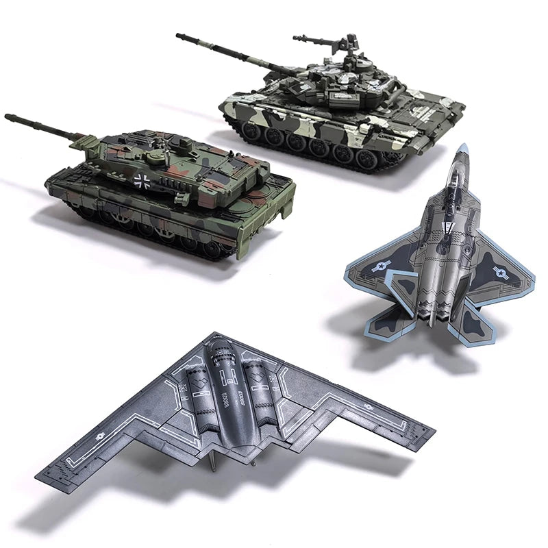 Creative Military Building Blocks Set F-22 F-14 Fighter Bomber Leopard