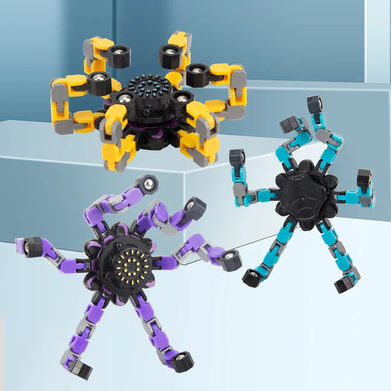 Kids Deformed Fidget Spinner Chain Toys For Children Resistance Hand