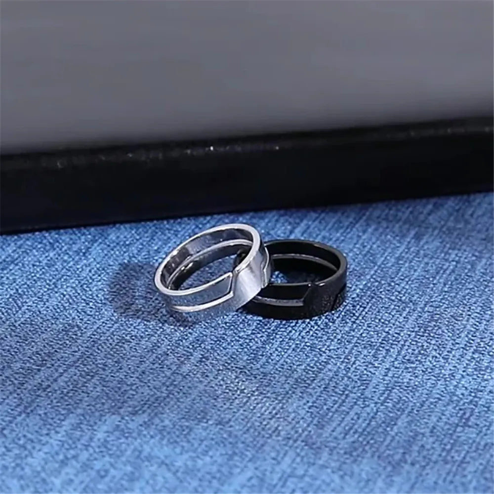 Skyrim Stainless Steel Ring for Men Women Black Minimalist Casual
