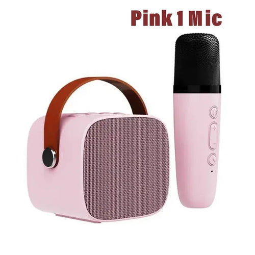 Portable Wireless Dual Microphones Karaoke Machine HomeKTV DSP System