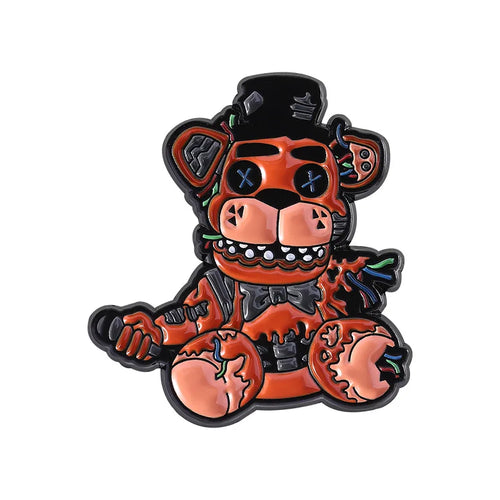 Cartoon Teddy Bear Enamel Brooch Creative Toy Lapel Pins Clothes Lapel