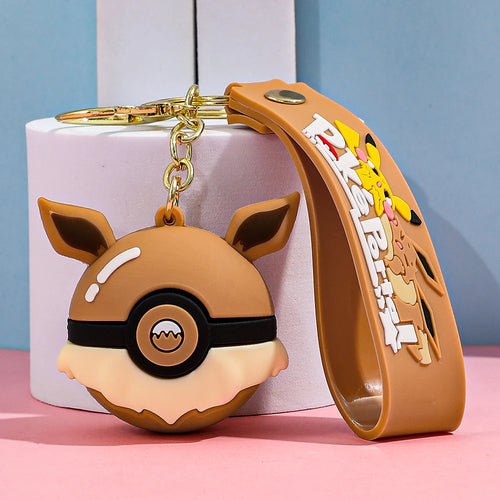 Poké Ball Keychain Set, PVC Pokémon Ball Keychain, Official Style