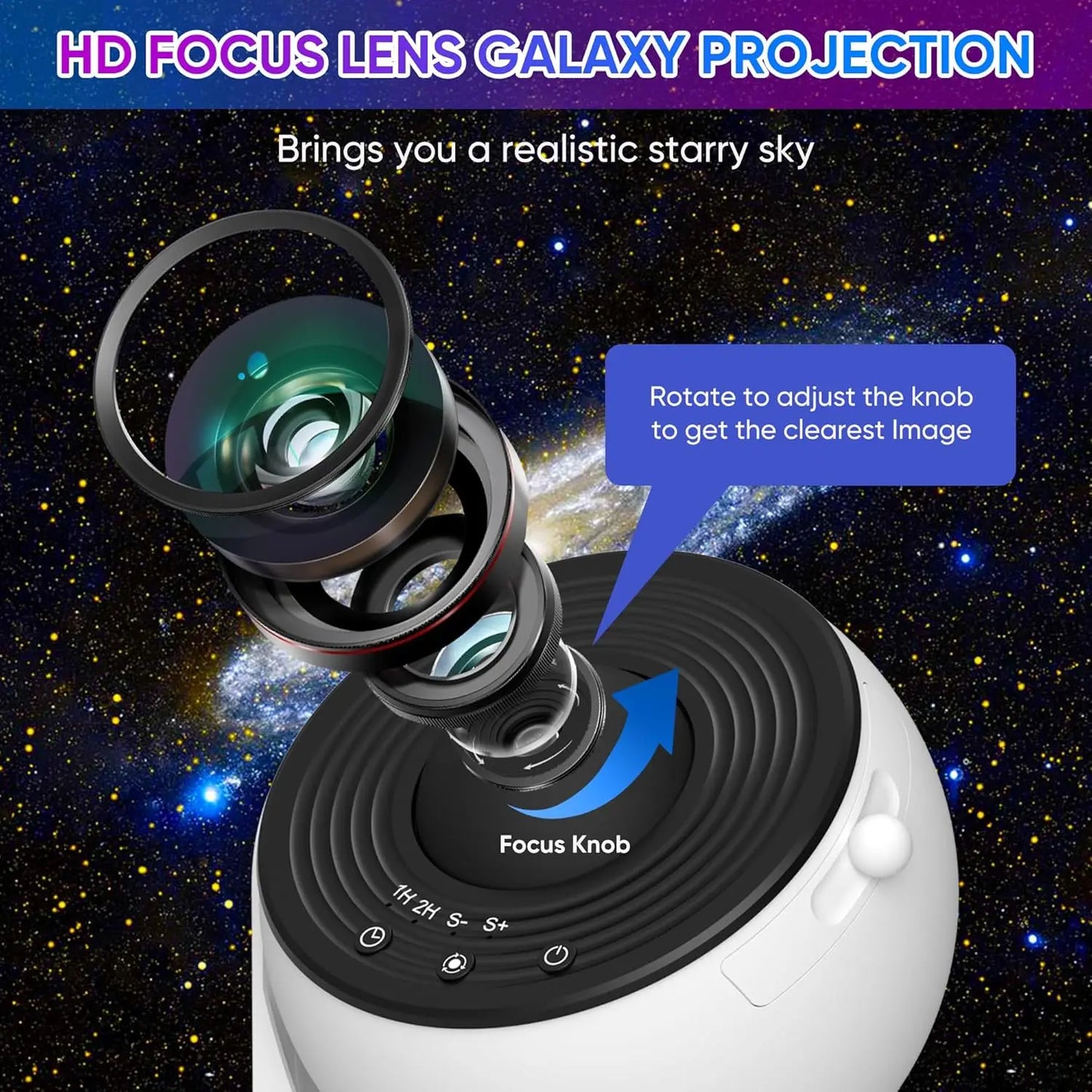 Star Projector Night Light Planetarium Projector 360° Rotate Galaxy