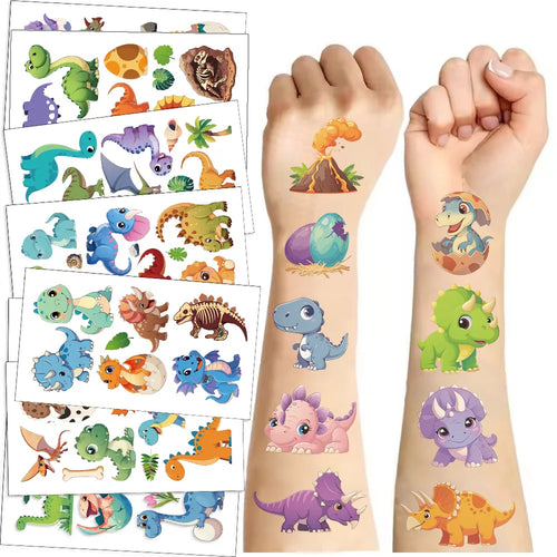 10 Sheets Dinosaurs Tattoo Sticker Temporary Fake Tattoo Arm Hands