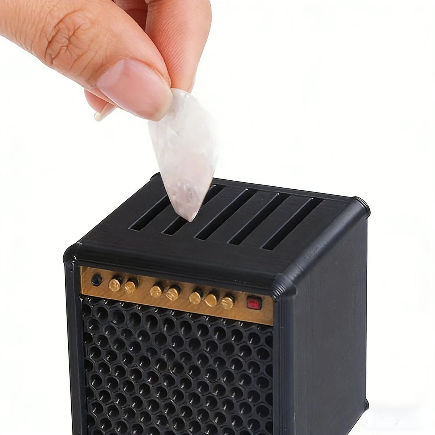 Vintage Speaker Guitar Pick Holder, Portable Guitar Picks Clip,Gift