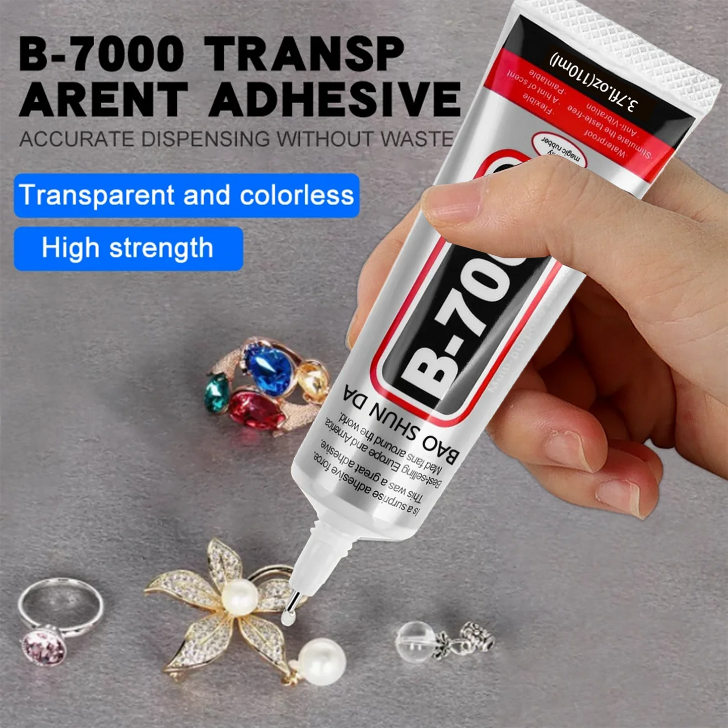B7000 transparent glue,with precision nib,rhinestone glue,rhinestone