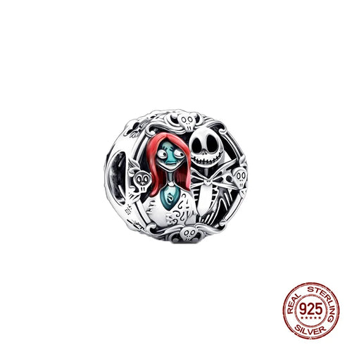 New S925 sterling silver Disney Mickey Mouse pendant bead suitable Fit