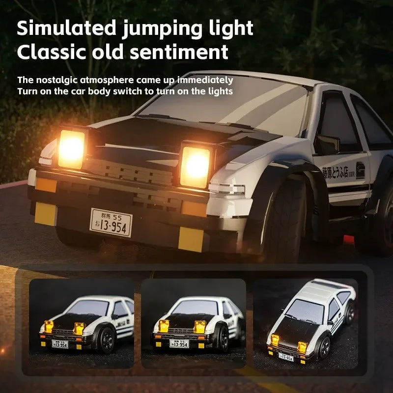 1:64 Desktop RC Drift Car 2.4G High-Speed Racing Car Four-Wheel Mini