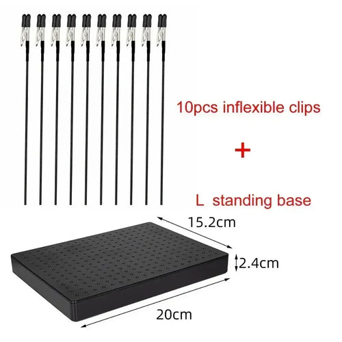 Model Painting Stand Base with 10pcs Metal Flexible Alligator Clips
