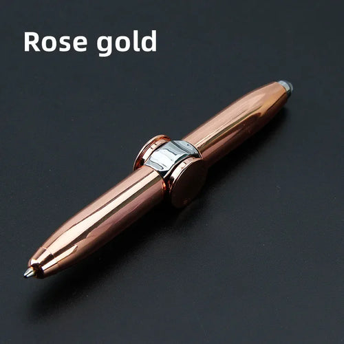 Multifunctional Decompression Finger Rotate Luminous Gyro Pens Toy