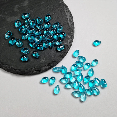 30Pcs Gradient Color 6x9mm  Water Drop Shape Beads Czech Glass Beads