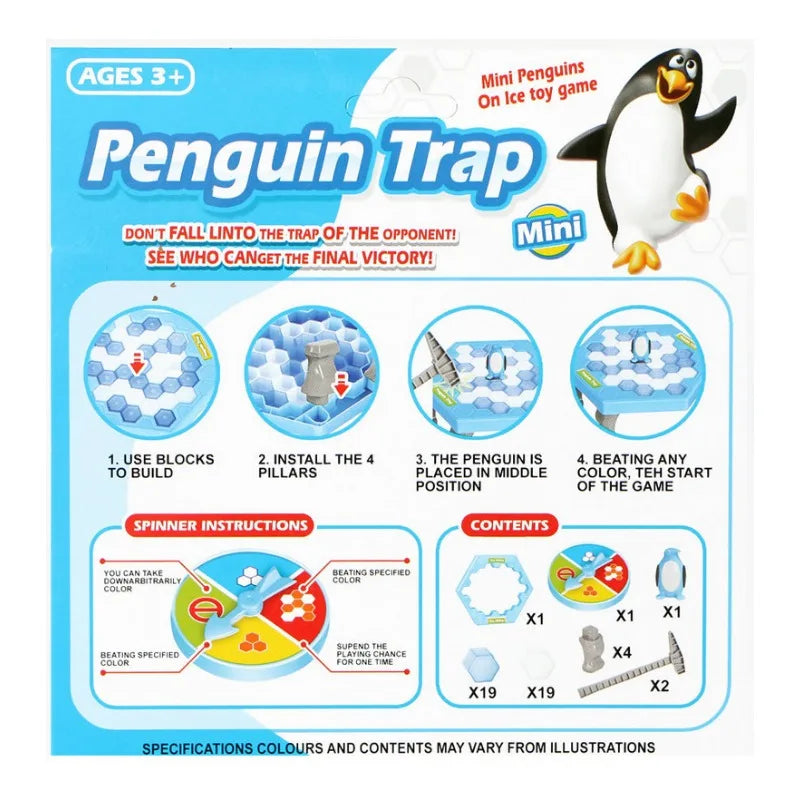 Mini Interactive Indoor Board Game Trap Ice Break Save Penguin Parent