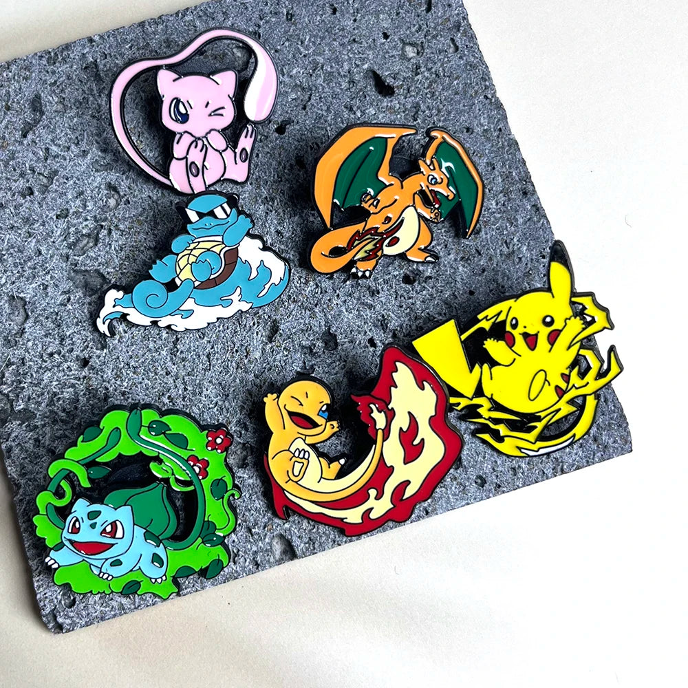 6pcs Anime Pins SetEnamel Brooch Metal Badge Jewelry for Clothing