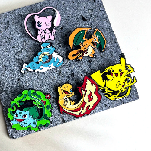 6pcs Anime Pins SetEnamel Brooch Metal Badge Jewelry for Clothing