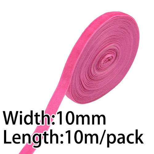 (10 Meters/roll) 10mm Velvet Ribbon Christmas Lace Ribbons Wholesale
