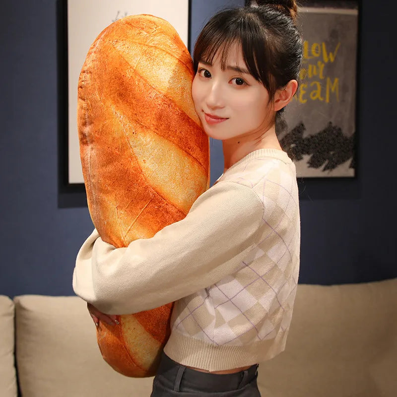 French Bread Plush Pillow Stuffed Printing Images Food Plushie Peluche