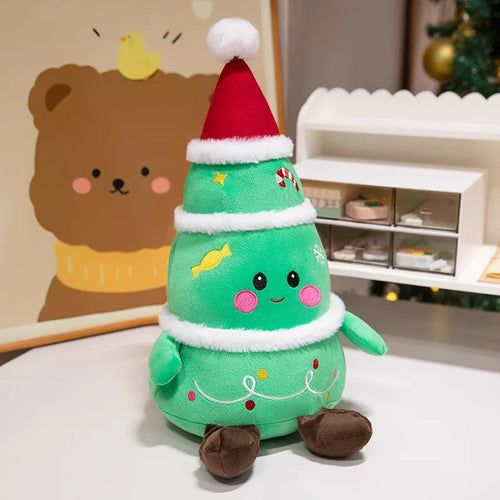 Cute Santa Claus & Elk Snowman Gingerbread Man Plush Toys Stuffed