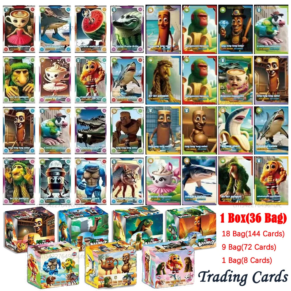 8/288Pcs Collection Cards Italian Brainrot Tungtungtung Sahur