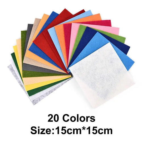 10/40Pcs Nonwoven Needlework Felt Fabric 10cm Patchwork Cloth Bundle