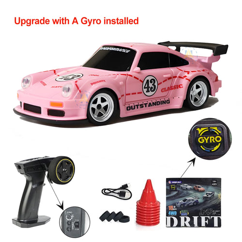Upgraded Gyro 1/43 RC Drifting Car Racing RTR 4WD High Speed Radio