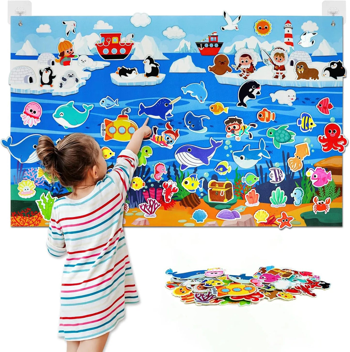 Farm Animals Felt Story Board Set Storytelling Early Learning