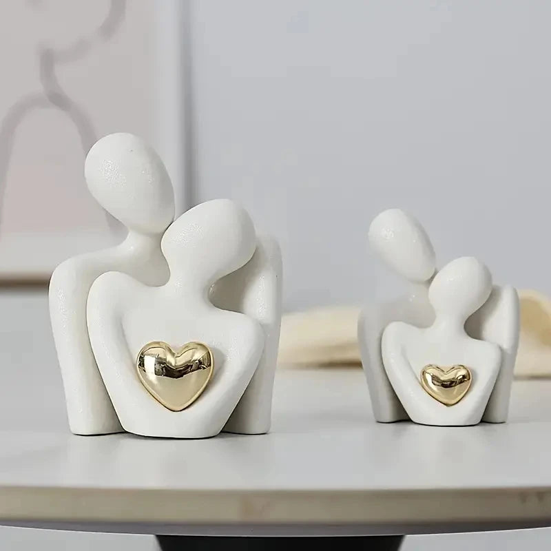 1Pc Romantic Love Embrace Statue Ornament Couple Set Bedroom Interior