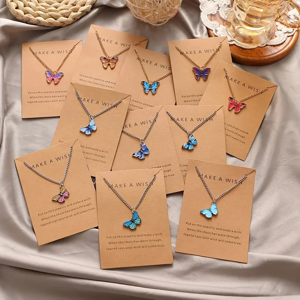 5Pcs/Set Fashion Vintage Style Women Necklace Set New Butterfly