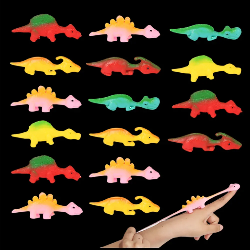 5-20Pcs Colorful Finger Catapult Dinosaur Games Kids Birthday Baby