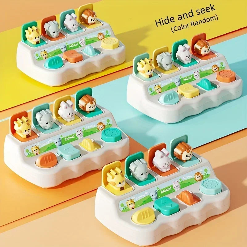 Montessori Pop-Up Animal Toy Interactive Learning Play Box for