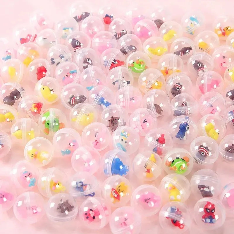 32mm Transparent Twisted Egg for Mini Claw Machine Toys Accessories