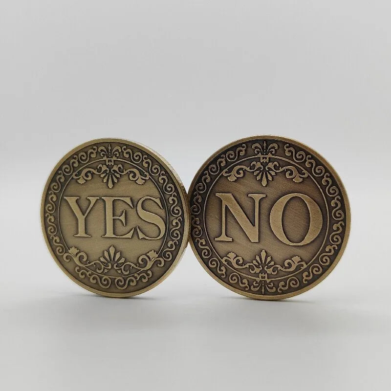 1PC Bronze Yes or No Commemorative Coin Souvenir Non-currency Coins
