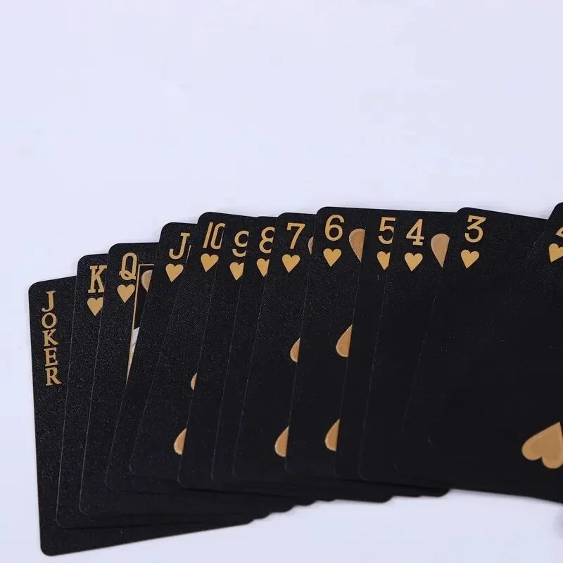 Black Rose Deck Poker Frosted Waterproof Plastic Playing Cards Texas