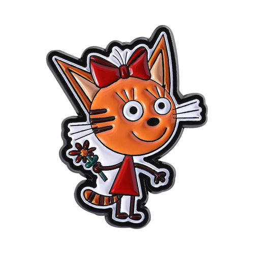 1-9 Pcs/Set Anime Turbo Granny Luck Cat Brooch Enamel Pins Cartoon