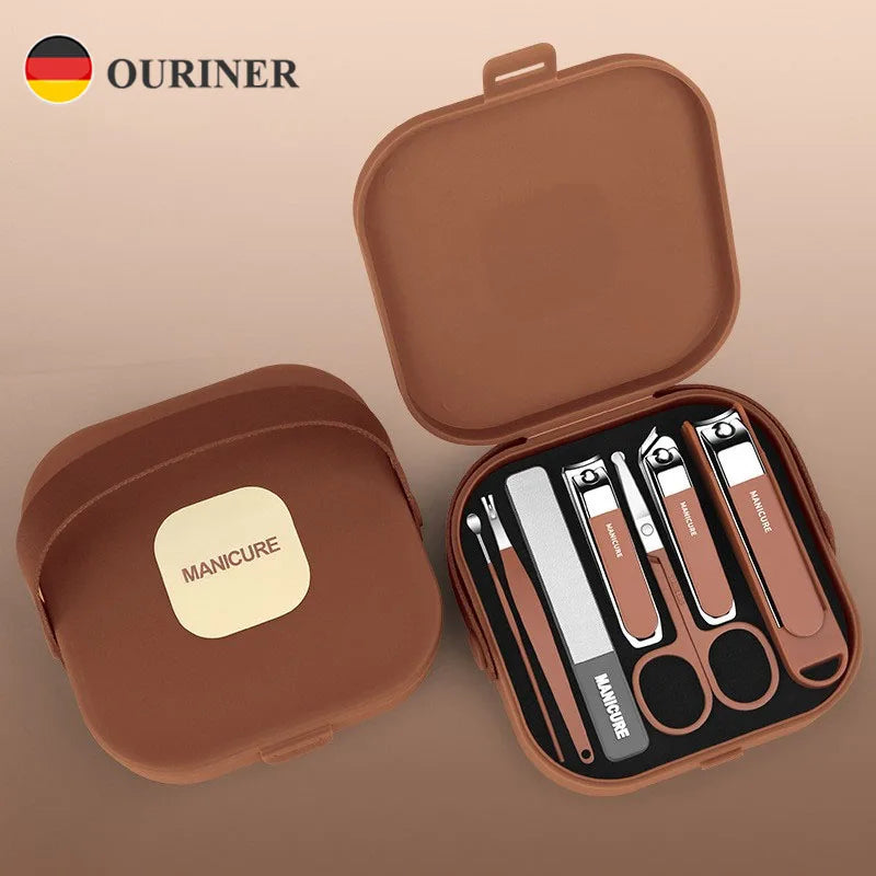 Complete 7 Pcs Set Manicure Kit Nail Clippers with Clippers Cuticle