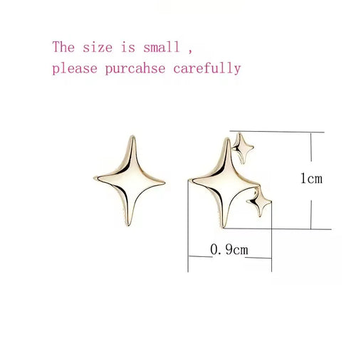 Ventfille 925 Sterling Silver Star Earring for Women Girl Simple