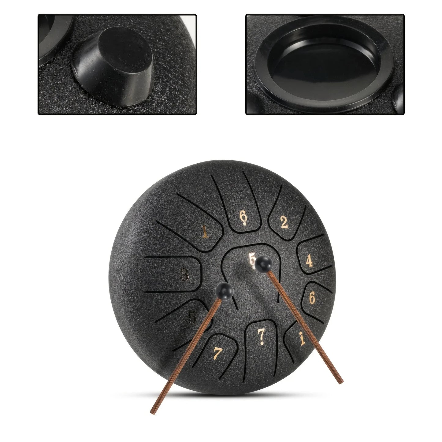 Miwayer 6" Steel Tongue Drum Gift Set | 11-Note Sound Healing